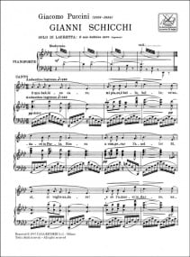 Puccini: O Mio Babbino Caro in Ab published by Ricordi